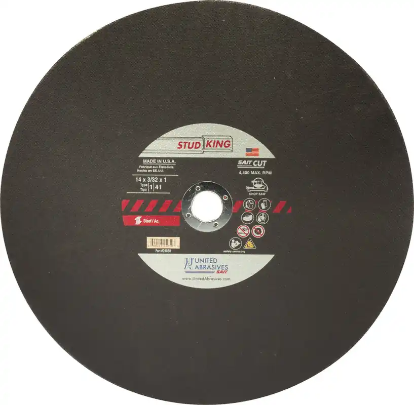 United Abrasives SAIT 24050 14 x 3/32 1 Metal Cut-Off Wheel