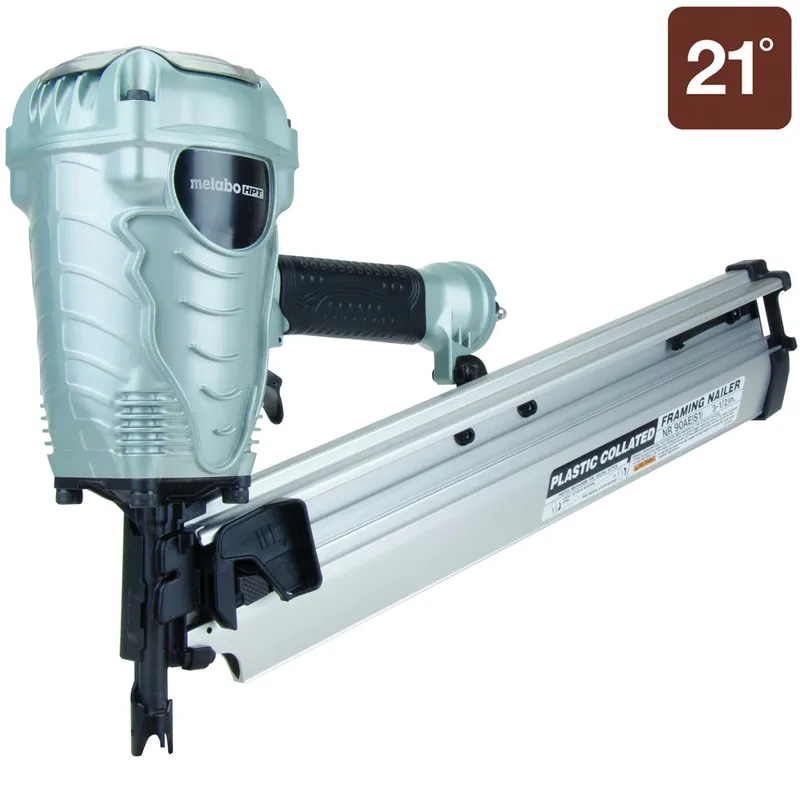 Metabo HPT NR90AES1M 3-1/2 Plastic Collated Framing Nailer