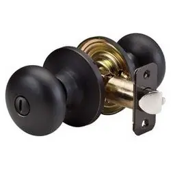 Master Lock BC0312PBOX Door Lock, Keyed Different, Biscuit Knob, Adjustable Backset