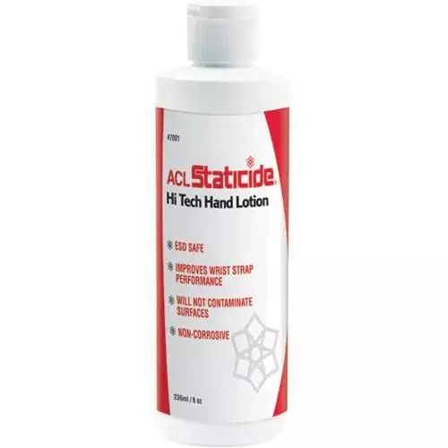 ACL STATICIDE 7001 Hi-Tech Hand Lotion 8 oz Squeeze Bottle