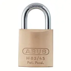 ABUS 83/45-700 S2 83658 Security Padlock, Sargent LA-LC Keyway, 1-3/4 Width, 1 Shackle Length, Brass