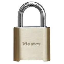 Master Lock 975DCOM 2 Brass, Resettable, 1 Steel Shackle Display Pkg
