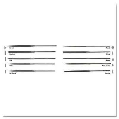 CRESCENT/NICHOLSON 37814 Needle Files 6 1/4 in Half Round