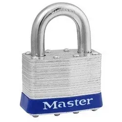 Master Lock 5UP Tumbler Padlock, Not Keyed, Universal, 4-Pin Cylinder, 2 Width, 1 Shackle Clearance