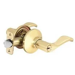 Master Lock WL0103KA4S Door Lock, Keyed Alike, Wave Lever, Adjustable Backset, Polished Brass