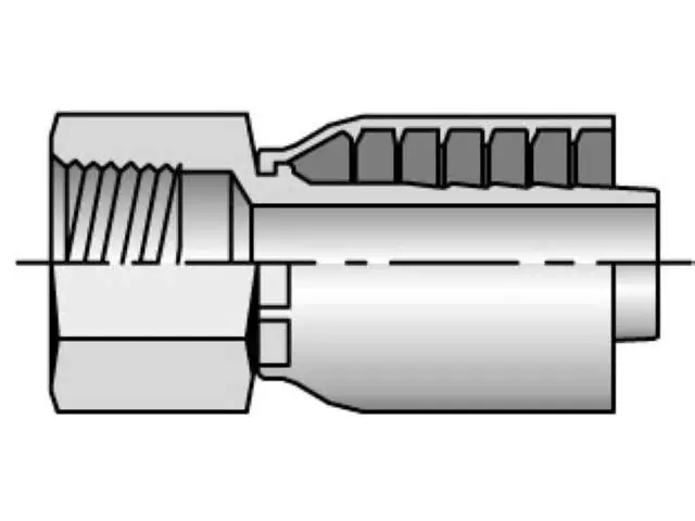 Parker 10243-4-6 43 Series 10243 Permanent Female NPTF Pipe - Rigid - Straight