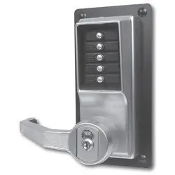 KABA LRP1010-26D-41 Mechanical Pushbutton Lock Heavy Duty Right Hand Combination Entry Satin Chrome with Lever