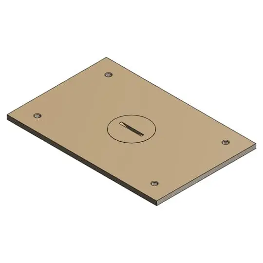 Steel City P-64-3/4 Cover Plate for Multi-Gang Floor Boxes for Power and Communications Length 4-1/2 Inches Width 3 Inches 3/4 Inch NPS Plug
