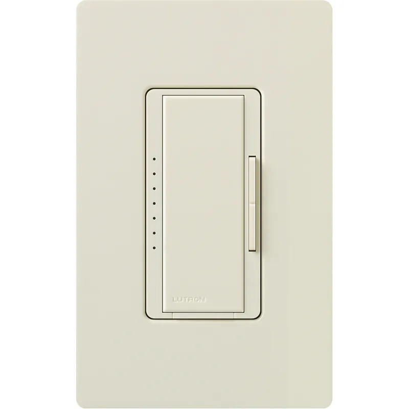 Lutron MALV-600-LA Single Pole 450W Magnetic Low-Voltage Dimmer - Light Almond