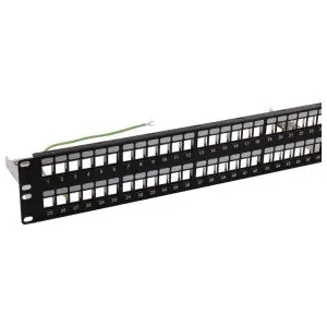 Hubbell HPJS48 Unloaded Shielded Patch Panel 48-Port