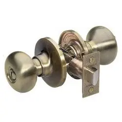 Master Lock BC0305BOX Door Lock Keyed Different Biscuit Knob Adjustable Backset Antique Brass