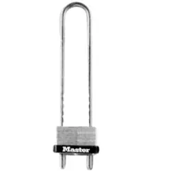 Master Lock 517D KA F29 Padlock, Warded, Keyed Alike, 1-3/4 Width, 2-3/4 to 5-3/8 Shackle Clearance, Laminated Steel, With Adjustable Shackle, F29 Key