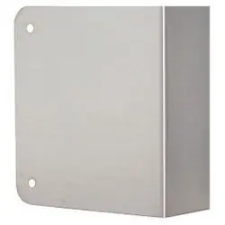 DON-JO MFG INC 80-PB-CW Door Lock Wrap Around Plate, Blank, 4-1/4 Width x 4-1/2 Height, 1-3/4 Door, 22 Gauge