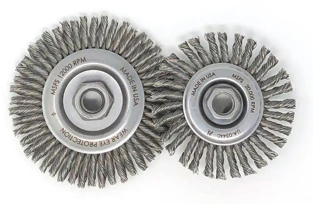 United Abrasives SAIT 3391 6-1/2 x 5/8-11 Twisted String Wire Wheel