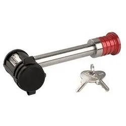 Master Lock 1469DAT Trailer Receiver Lock, Barbell, Keyed Different, Extended Length