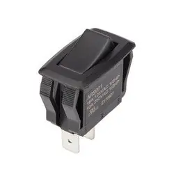 NSI Industries 77140RQ On-Off SPST No-Light Black QuikConnect Rocker Switch