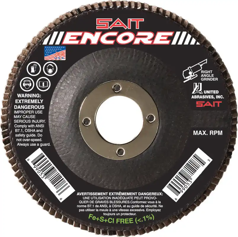 United Abrasives SAIT 71208 4-1/2 60G 7/8 Arbor Flap Wheel