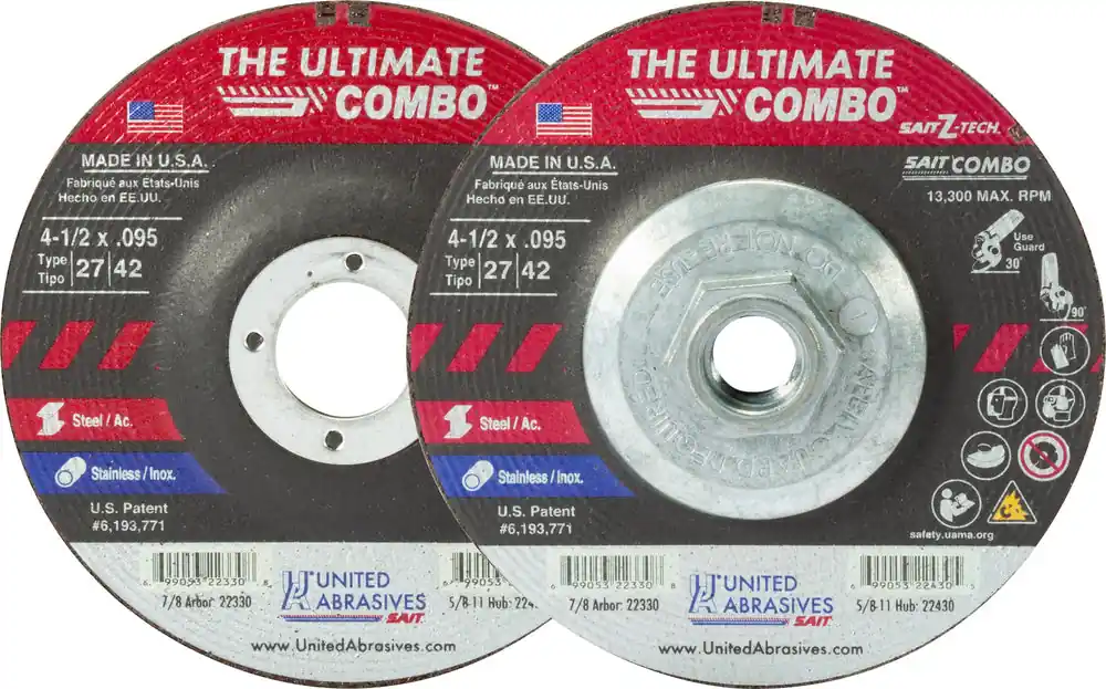 United Abrasives SAIT 22330 4-1/2 x .095 x 7/8 A60S Ultimate Combos