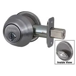 MASTER LOCK COMPANY DSH0615KA4 Door Deadbolt, KW1 Single Cylinder, Keyed Alike, Adjustable Latch, Satin Nickel