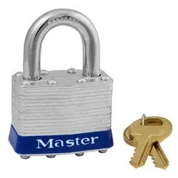 Master Lock 1D Tumbler Padlock, Keyed Different, 1-3/4 Width