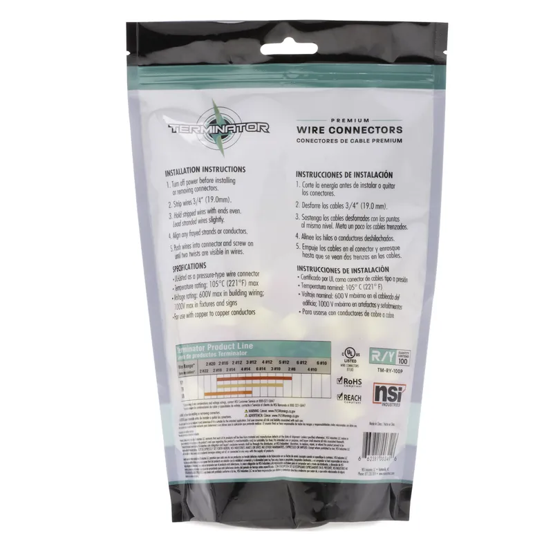 NSI TM-RY-100P Terminator R/Y Pouch