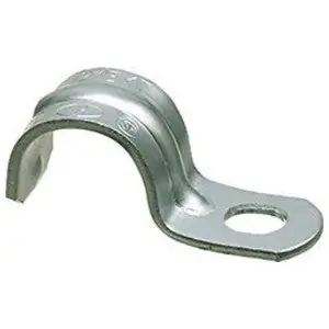 Arlington 372 1 Heavy-Duty 1-Hole EMT Strap Click On Type Plated Steel