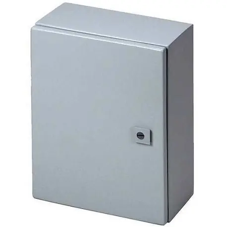 Rittal 1244250 WM Series 1-Door Compact Enclosure, 16 in W x 8.3 in D, NEMA 4/IP66 NEMA Rating, Carbon Steel