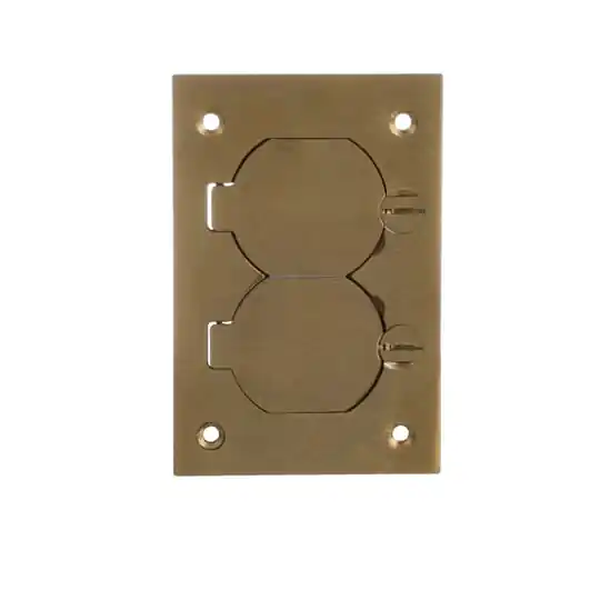 ABB P64DS Steel City P-64-DS Brass Cover Plate