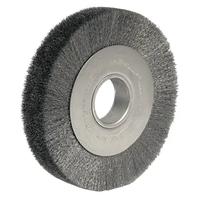 Weiler 3140 Wheel Brush - 8 in Diam, 2 in Arbor Dia, 4500 RPM