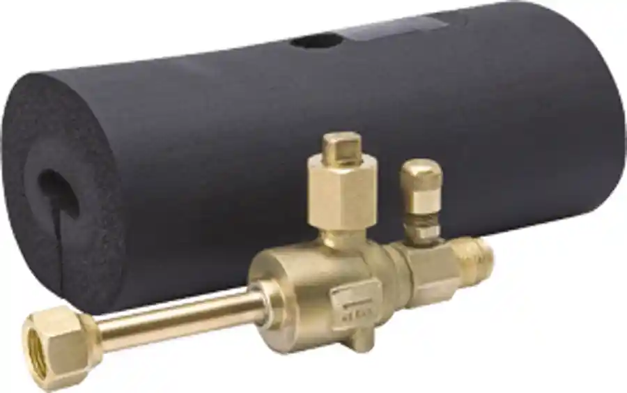 Mueller A18568 Ball Valve, 3/8M x F Flare Multi-Split Cyclemaster w/Insul