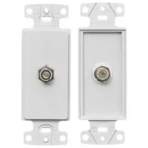 Hubbell Premise Wiring NS780W 1-Gang Frame Decorator Plate F-connector White