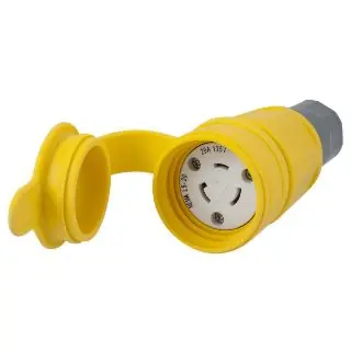 Hubbell Wiring Device-Kellems HBL27W47 HWD Grounding Connector 125 Volt 20 Amp 2-Pole 3-Wire NEMA L5-20R