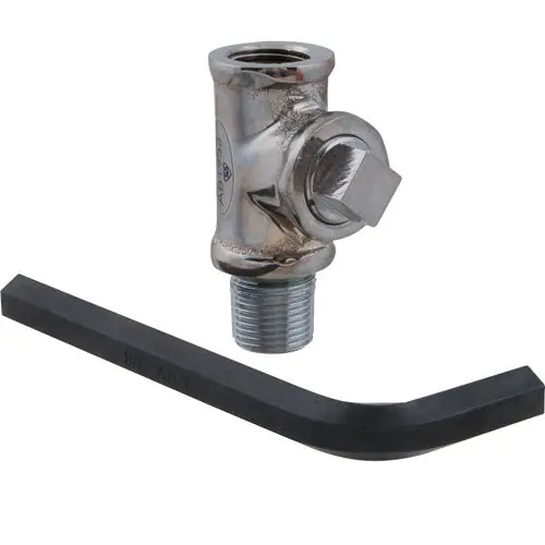 T&S Brass B-TEE-RGD Rigid Tee Assembly, Chrome Plated