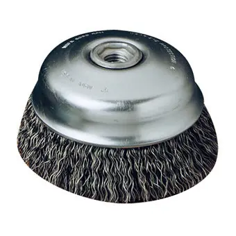 United Abrasives SAIT 6409 6 x 5/8-11 Knot Wire Cup Brush