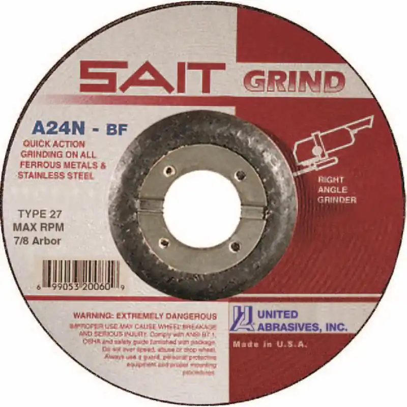 United Abrasives SAIT 20015 4 x 1/4 5/8 Metal Grinding Wheel