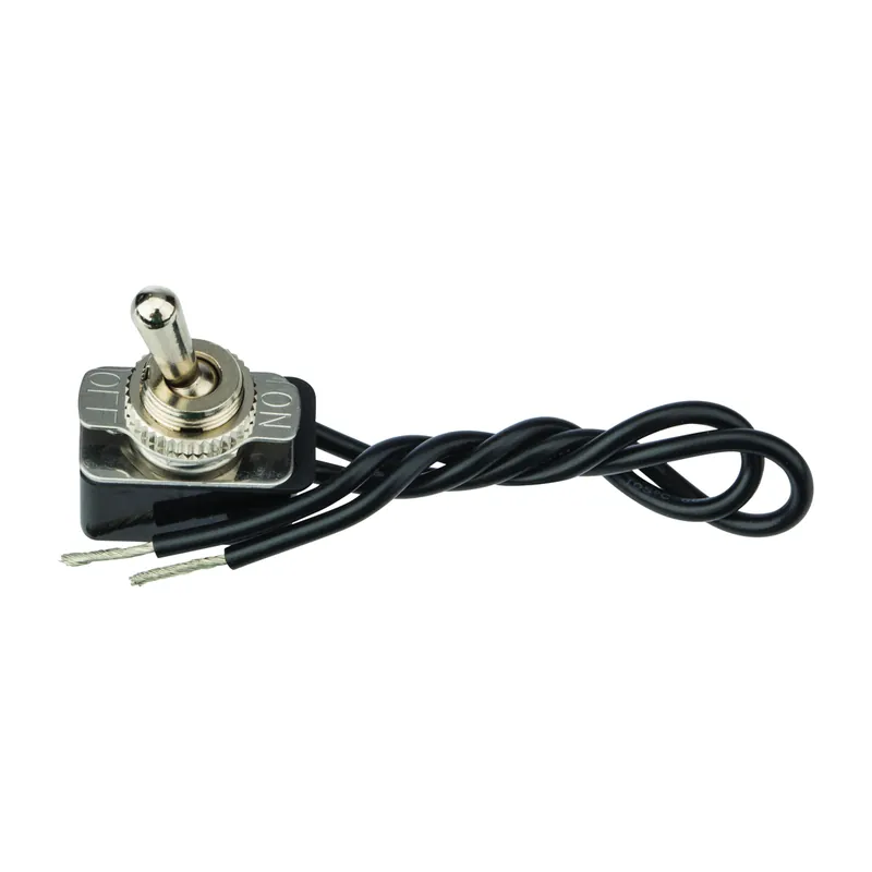 NSI 78150TW 10 Amp at 125 VAC 4 Amp at 250 VAC Brass/Nickel On-Off SPST Maintained Bat Toggle Switch