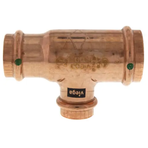 Viega 94762 ProPress Copper Tee, With Smart Connect & EPDM Sealing, 1-1/4 P x 1 P x 3/4 P