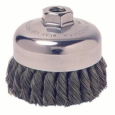Vortec Pro 36044 Single Row Cup Brush 4 in Diameter 5/8-11 UNC