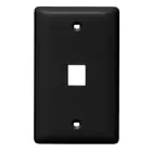 Legrand-On-Q WP3401BK 1-Gang, 1-Port Wall Plate, Black