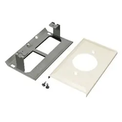 Wiremold V3033JE Steel Single Receptacle Plate 3000 Ivory
