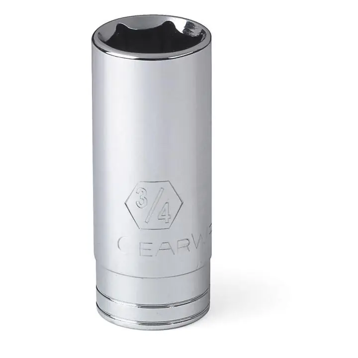 Gearwrench 80366 7/16, 3/8 Drive, Deep Hand Socket 6 Points, 2-1/2 OAL, Alloy Steel, Full Polish Finish