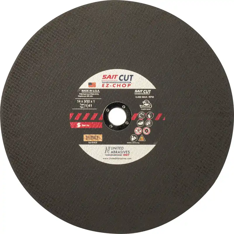 United Abrasives SAIT 24039 14 x 3/32 1 Metal Cut-Off Wheel