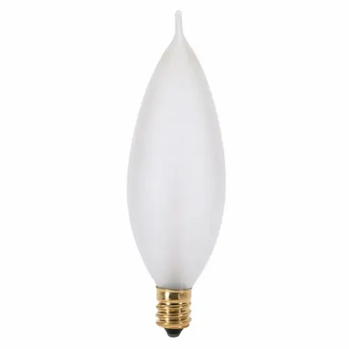 SATCO A3679 Decorative Dimmable Incandescent Lamp 40 W E12 Candelabra 130 VAC