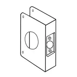 DON-JO MFG INC 8-S-CW Door Lock Wrap Around Plate 4-1/4 Width x 4-1/2 Height 2-3/4 Backset 1-3/4 Door 2-1/8 Hole 22 Gauge