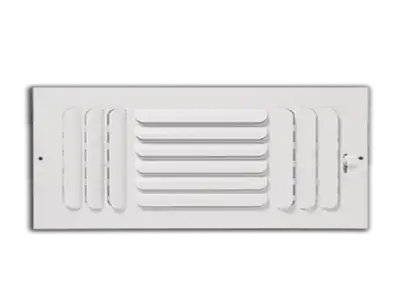 Metal-Fab MFCSCR84W3 Curved Blade Sidewall/Ceiling Register 8 x 4 in