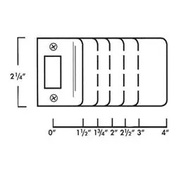 DON-JO MFG INC EL-175-605 Extended Lip Strike Plate 1-3/4 Width x 2-1/4 Height 18 Gauge