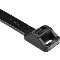 HellermannTyton RT250R0X2 Releasable Cable Tie, 20.3 Long, 250lb Tensile Strength, PA66, Black