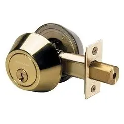Master Lock DS0703KA4S Door Deadbolt, SC1 Double Cylinder, 4-Way Adjustable Backset, Keyed Alike, Polished Brass