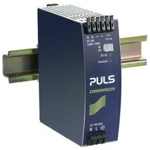 PULS QS5.241 Power Supply 100 to 240V AC 120W 5A 24 to 28V DC 1 Phase DIN Rail-Mount