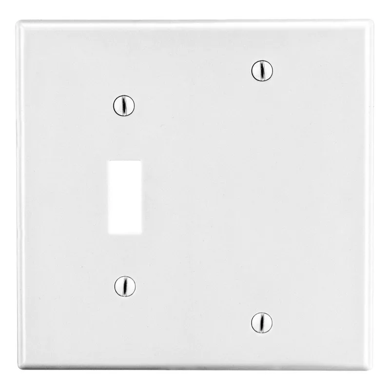 Hubbell Wiring Device-Kellems P113W HWDK P113W WALLPLATE 2-G 1 TOG 1